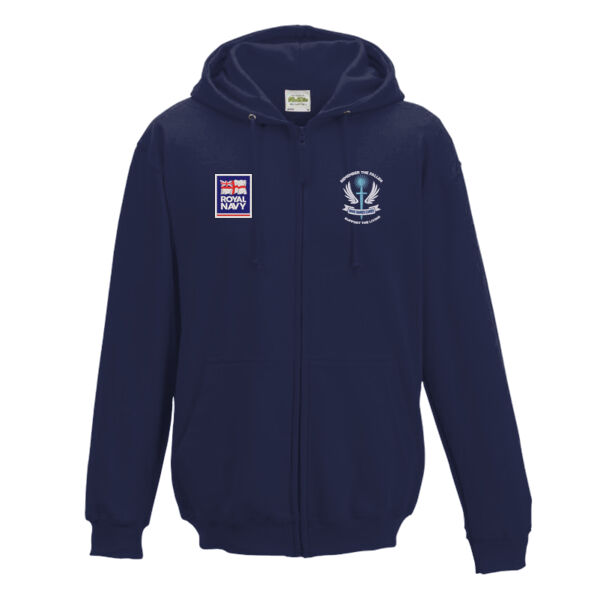 Who Dares Cares Royal Navy Full-Zip Hoodie Thumbnail