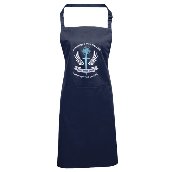 Who Dares Cares Bib Apron with Pocket Thumbnail