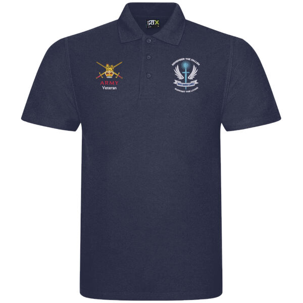 Who Dares Cares British Army Veteran Polo Shirt Thumbnail