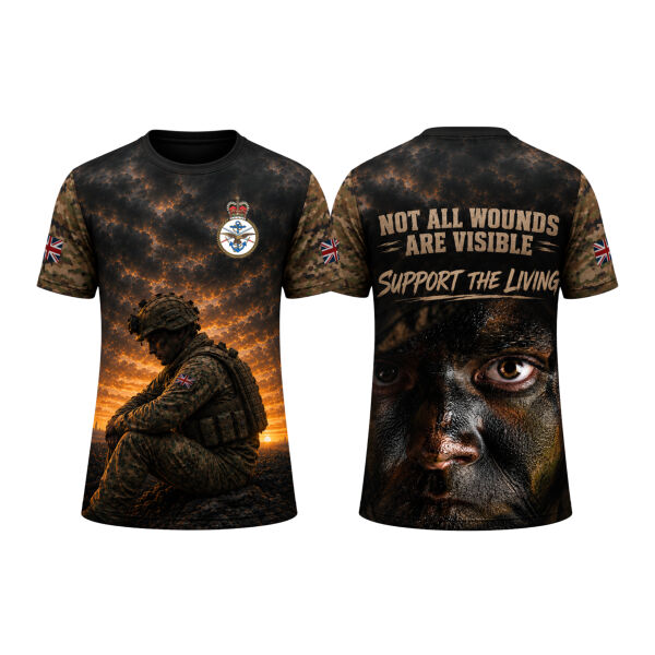 Not All Wounds Are Visible Tri-Service Veterans T-shirt Thumbnail